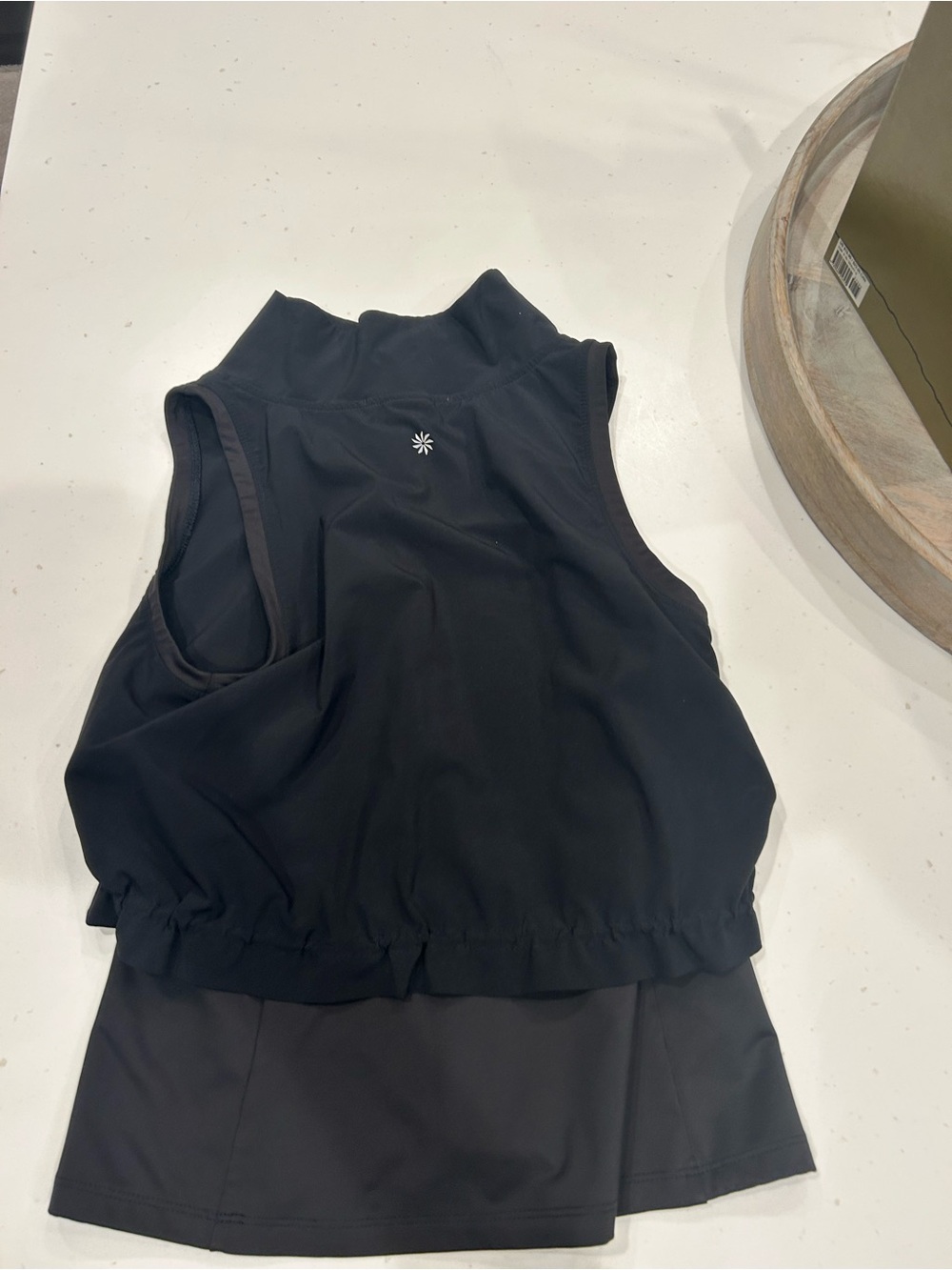Black Sleeveless Athleta drawstring Tank Top - Women's